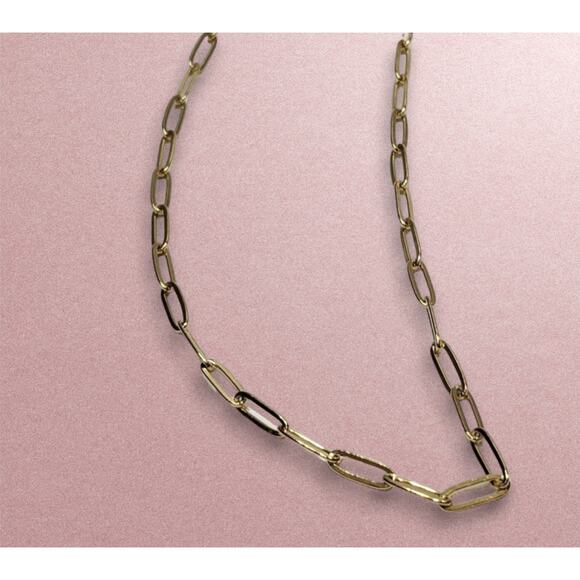 Gold‎ Paperclip 16 inch Necklace and Bracelet Set - Picture 5 of 9
